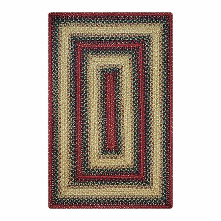 HOMESPICE DECOR 20 x 30 in. Highland Jute Rectangular Braided Rug - Multicolor 511799